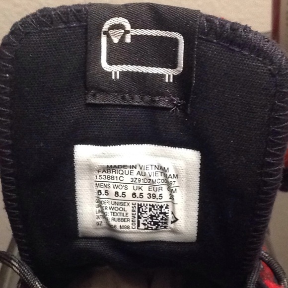 Converse&Woolrich Ctas Player Black/Red AUTHENTIC - Picture 4 of 8